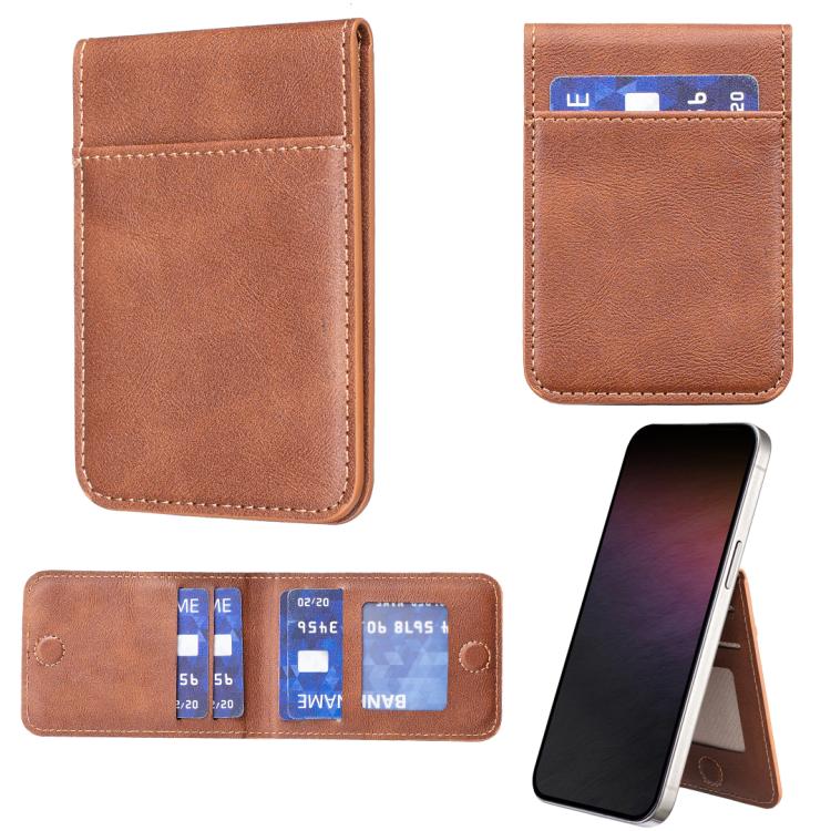 BFK26 Solid Color Magnetic Card Bag Mobile Phone Back Sticker