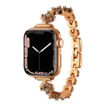 Correia de Relógio em Metal com Diamantes e Trevo de Quatro Folhas xDfind, Para Apple Watch 42 / 44 / 45 / 46 / 49mm, Para Apple Watch 38 / 40 / 41 / S10 42mm