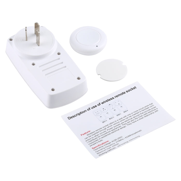 Tomada de controlo remoto inteligente sem fios AK-DL220 220V com controlo remoto, ficha AU, ficha UE, ficha UK, ficha US