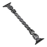 Correia de Relógio em Metal com Diamantes e Coração Duplo xDfind, Para Apple Watch 42 / 44 / 45 / 46 / 49mm, Para Apple Watch 38 / 40 / 41 / S10 42mm