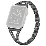 Correia de Relógio Milanesa em Aço Inoxidável com Diamantes xDfind, Para Apple Watch 42 / 44 / 45 / 46 / 49mm, Para Apple Watch 38 / 40 / 41 / S10 42mm