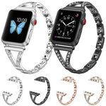 Correia de Relógio Milanesa em Aço Inoxidável com Diamantes xDfind, Para Apple Watch 42 / 44 / 45 / 46 / 49mm, Para Apple Watch 38 / 40 / 41 / S10 42mm