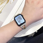 Correia de Relógio Milanesa em Aço Inoxidável com Diamantes xDfind, Para Apple Watch 42 / 44 / 45 / 46 / 49mm, Para Apple Watch 38 / 40 / 41 / S10 42mm