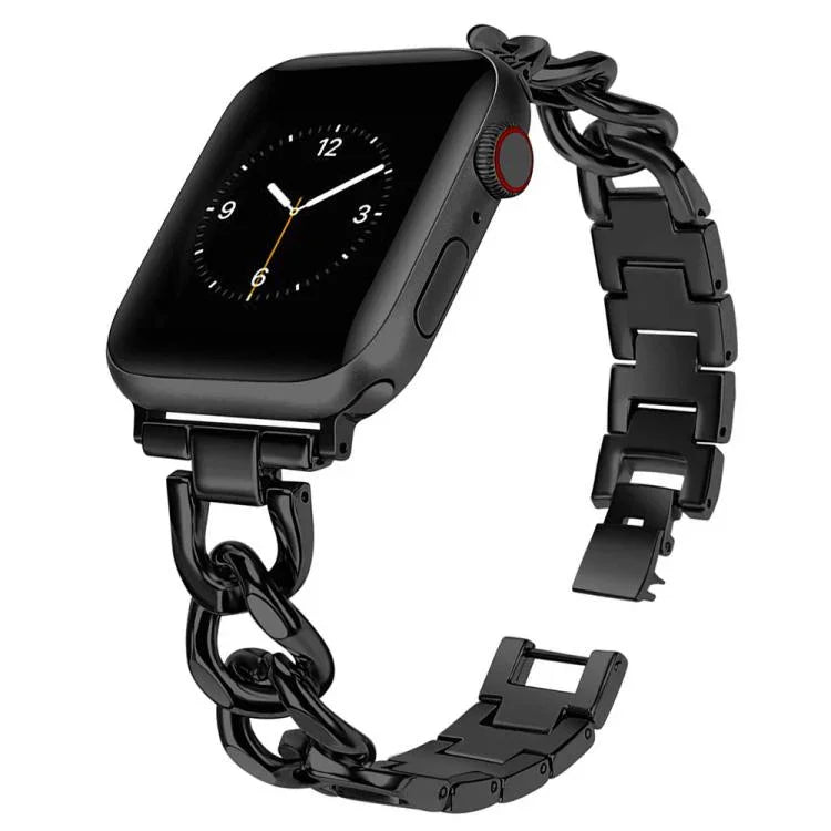 Correia de Relógio em Metal com Duplo Círculo xDfind, Para Apple Watch 42 / 44 / 45 / 46 / 49mm, Para Apple Watch 38 / 40 / 41 / S10 42mm