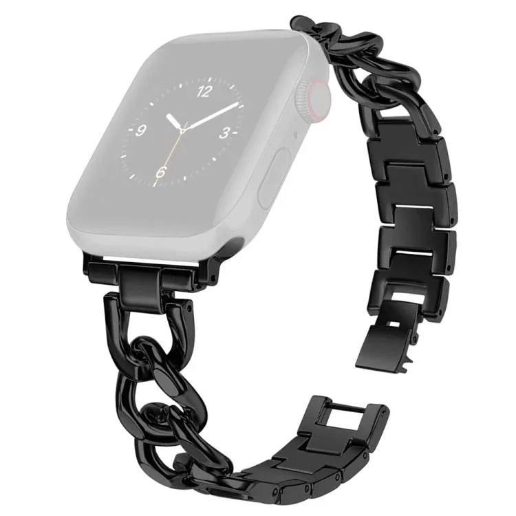 Correia de Relógio em Metal com Duplo Círculo xDfind, Para Apple Watch 42 / 44 / 45 / 46 / 49mm, Para Apple Watch 38 / 40 / 41 / S10 42mm