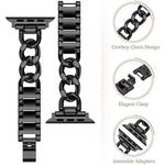 Correia de Relógio em Metal com Duplo Círculo xDfind, Para Apple Watch 42 / 44 / 45 / 46 / 49mm, Para Apple Watch 38 / 40 / 41 / S10 42mm