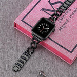 Correia de Relógio em Metal com Duplo Círculo xDfind, Para Apple Watch 42 / 44 / 45 / 46 / 49mm, Para Apple Watch 38 / 40 / 41 / S10 42mm