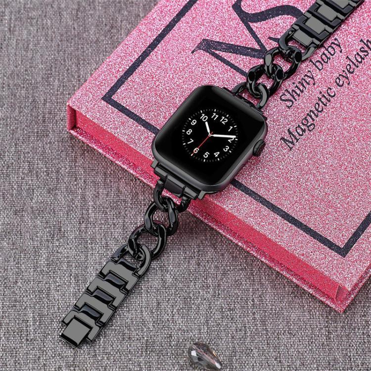 Correia de Relógio em Metal com Duplo Círculo xDfind, Para Apple Watch 42 / 44 / 45 / 46 / 49mm, Para Apple Watch 38 / 40 / 41 / S10 42mm
