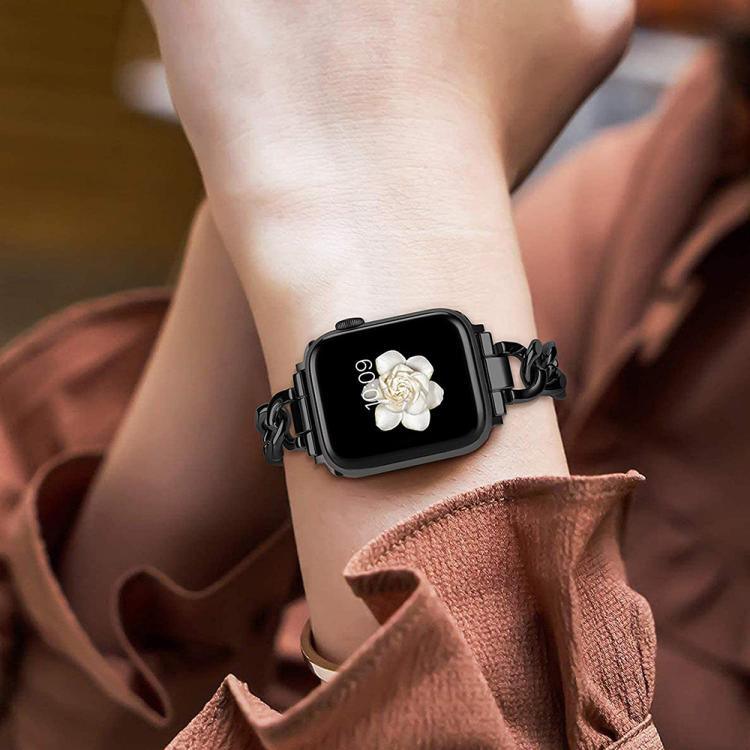 Correia de Relógio em Metal com Duplo Círculo xDfind, Para Apple Watch 42 / 44 / 45 / 46 / 49mm, Para Apple Watch 38 / 40 / 41 / S10 42mm