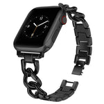 Correia de Relógio em Metal com Duplo Círculo xDfind, Para Apple Watch 42 / 44 / 45 / 46 / 49mm, Para Apple Watch 38 / 40 / 41 / S10 42mm