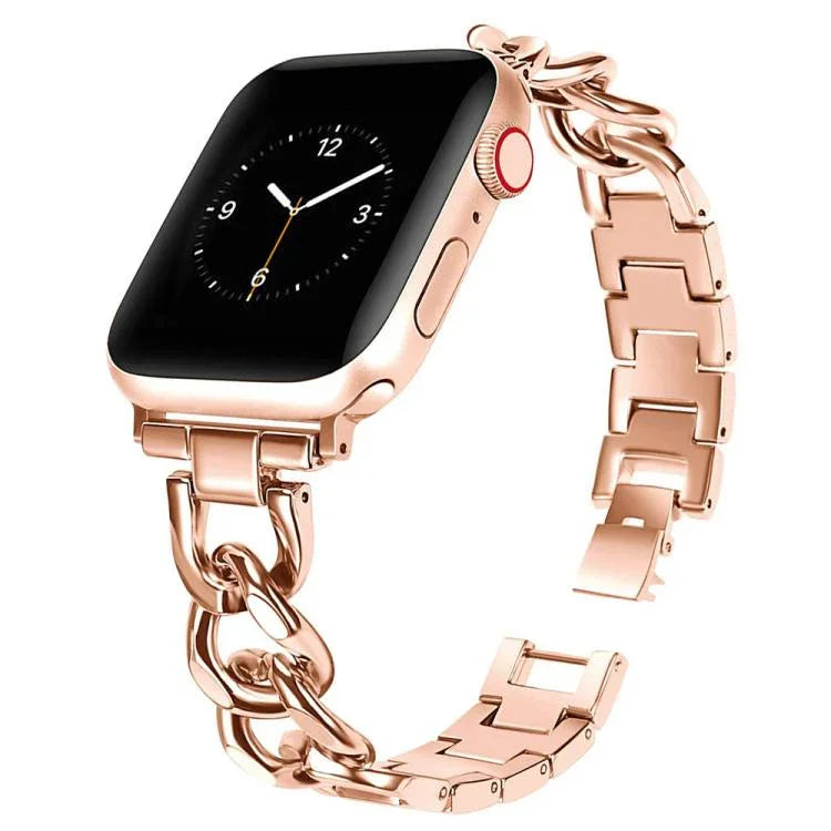 Correia de Relógio em Metal com Duplo Círculo xDfind, Para Apple Watch 42 / 44 / 45 / 46 / 49mm, Para Apple Watch 38 / 40 / 41 / S10 42mm