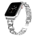 Correia de Relógio em Metal com Duplo Círculo xDfind, Para Apple Watch 42 / 44 / 45 / 46 / 49mm, Para Apple Watch 38 / 40 / 41 / S10 42mm