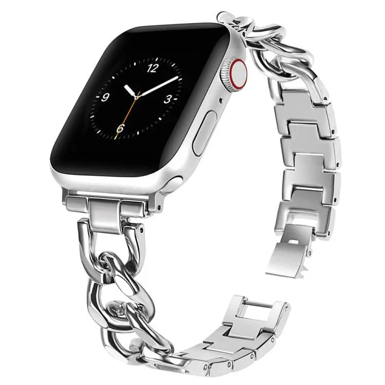 Correia de Relógio em Metal com Duplo Círculo xDfind, Para Apple Watch 42 / 44 / 45 / 46 / 49mm, Para Apple Watch 38 / 40 / 41 / S10 42mm