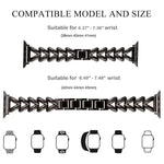 Correia de Relógio em Metal em Forma de V xDfind, Para Apple Watch 42 / 44 / 45 / 46 / 49mm, Para Apple Watch 38 / 40 / 41 / S10 42mm