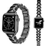 Correia de Relógio em Metal em Forma de V xDfind, Para Apple Watch 42 / 44 / 45 / 46 / 49mm, Para Apple Watch 38 / 40 / 41 / S10 42mm