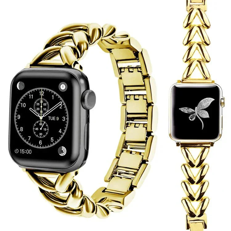 Correia de Relógio em Metal em Forma de V xDfind, Para Apple Watch 42 / 44 / 45 / 46 / 49mm, Para Apple Watch 38 / 40 / 41 / S10 42mm