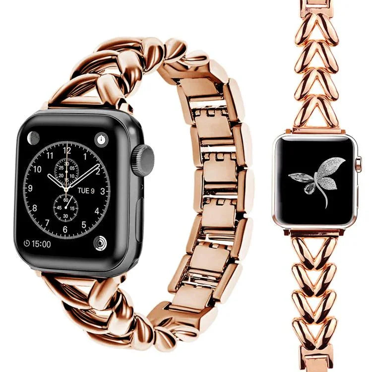 Correia de Relógio em Metal em Forma de V xDfind, Para Apple Watch 42 / 44 / 45 / 46 / 49mm, Para Apple Watch 38 / 40 / 41 / S10 42mm