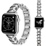 Correia de Relógio em Metal em Forma de V xDfind, Para Apple Watch 42 / 44 / 45 / 46 / 49mm, Para Apple Watch 38 / 40 / 41 / S10 42mm