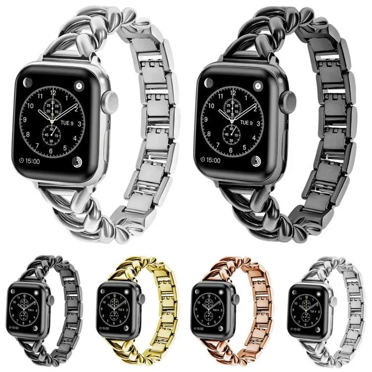 Correia de Relógio em Metal em Forma de V xDfind, Para Apple Watch 42 / 44 / 45 / 46 / 49mm, Para Apple Watch 38 / 40 / 41 / S10 42mm