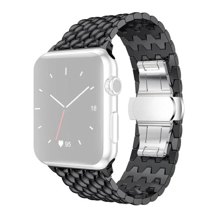 Correia de Relógio em Metal com Textura de Dragão xDfind, Para Apple Watch 42 / 44 / 45 / 46 / 49mm, Para Apple Watch 38 / 40 / 41 / S10 42mm