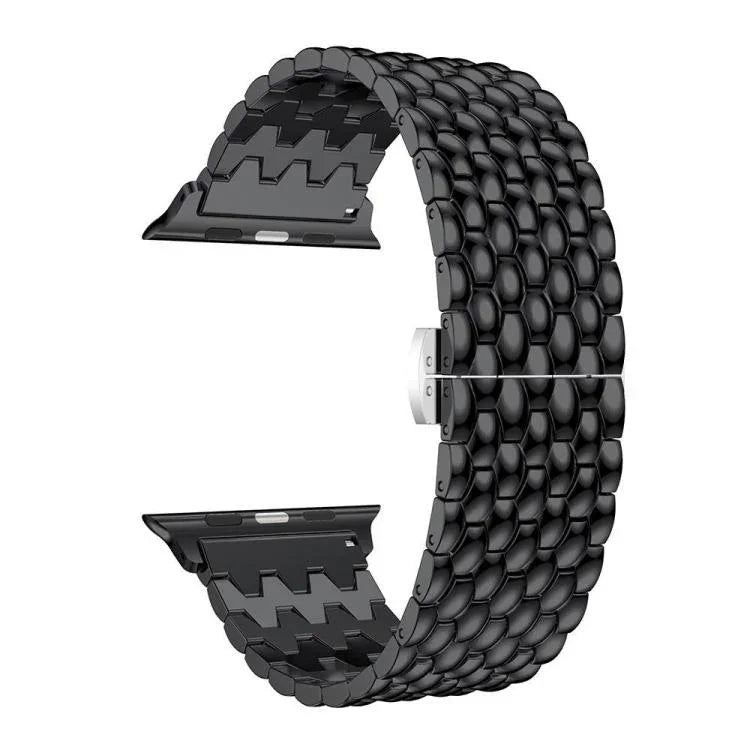Correia de Relógio em Metal com Textura de Dragão xDfind, Para Apple Watch 42 / 44 / 45 / 46 / 49mm, Para Apple Watch 38 / 40 / 41 / S10 42mm