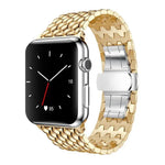 Correia de Relógio em Metal com Textura de Dragão xDfind, Para Apple Watch 42 / 44 / 45 / 46 / 49mm, Para Apple Watch 38 / 40 / 41 / S10 42mm