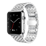 Correia de Relógio em Metal com Textura de Dragão xDfind, Para Apple Watch 42 / 44 / 45 / 46 / 49mm, Para Apple Watch 38 / 40 / 41 / S10 42mm