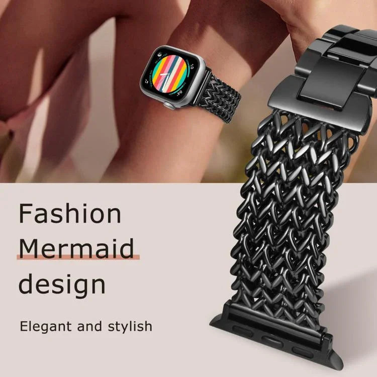 Correia de Relógio Milanesa Trançada em Aço Inoxidável xDfind, Para Apple Watch 42 / 44 / 45 / 46 / 49mm, Para Apple Watch 38 / 40 / 41 / S10 42mm