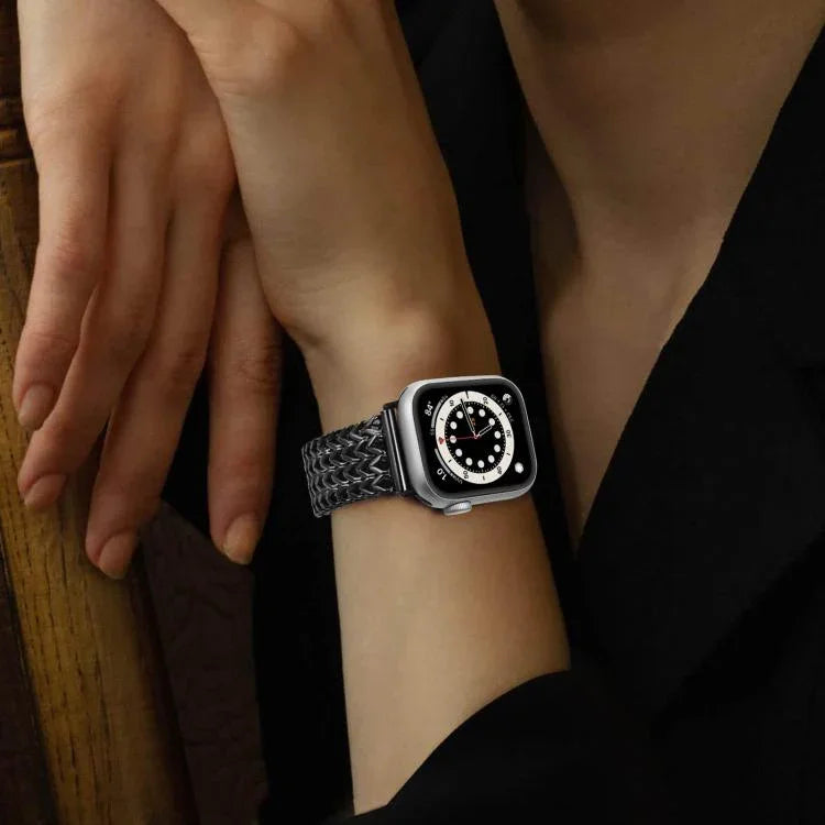 Correia de Relógio Milanesa Trançada em Aço Inoxidável xDfind, Para Apple Watch 42 / 44 / 45 / 46 / 49mm, Para Apple Watch 38 / 40 / 41 / S10 42mm