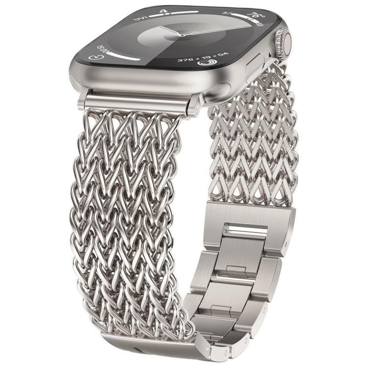 Correia de Relógio Milanesa Trançada em Aço Inoxidável xDfind, Para Apple Watch 42 / 44 / 45 / 46 / 49mm, Para Apple Watch 38 / 40 / 41 / S10 42mm