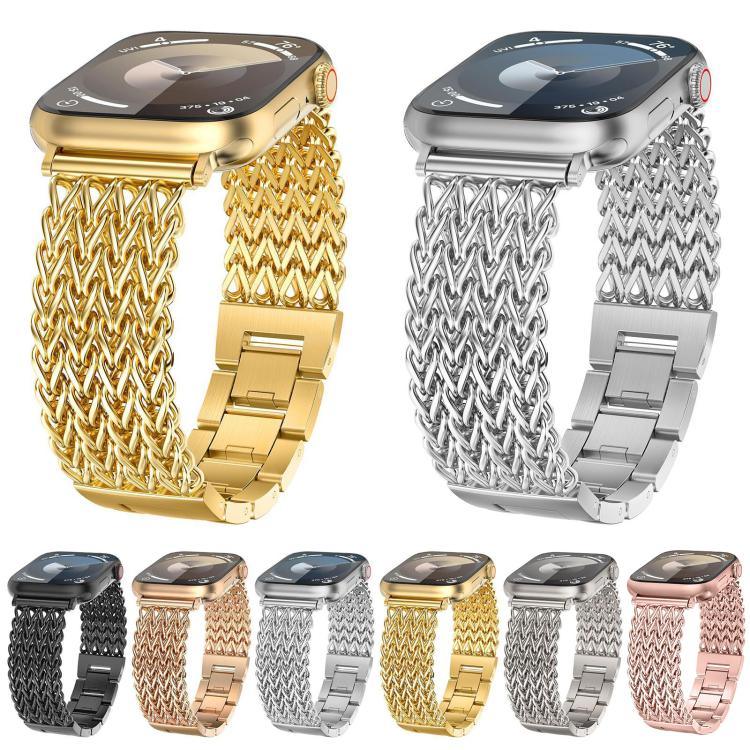 Correia de Relógio Milanesa Trançada em Aço Inoxidável xDfind, Para Apple Watch 42 / 44 / 45 / 46 / 49mm, Para Apple Watch 38 / 40 / 41 / S10 42mm