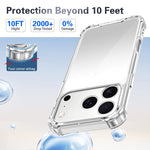 Capa para telemóvel em acrílico + TPU com proteção anti-impactos nos quatro cantos, Para iPhone 17 Pro Max, Para iPhone 17 Pro, Para iPhone 17, Para iPhone Air