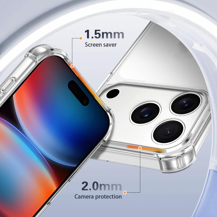 Capa para telemóvel em acrílico + TPU com proteção anti-impactos nos quatro cantos, Para iPhone 17 Pro Max, Para iPhone 17 Pro, Para iPhone 17, Para iPhone Air