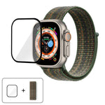 Correia de Relógio em Nylon Básica com Laço e Filme Curvo 3D, Para Apple Watch Série 40mm, Para Apple Watch Ultra 2 / 1 49mm, Para Apple Watch Série 45mm
