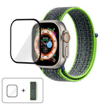 Correia de Relógio em Nylon Básica com Laço e Filme Curvo 3D, Para Apple Watch Série 40mm, Para Apple Watch Ultra 2 / 1 49mm, Para Apple Watch Série 45mm