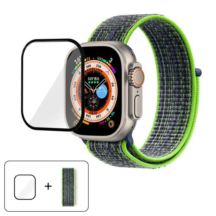 Correia de Relógio em Nylon Básica com Laço e Filme Curvo 3D, Para Apple Watch Série 40mm, Para Apple Watch Ultra 2 / 1 49mm, Para Apple Watch Série 45mm
