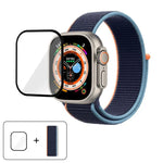 Correia de Relógio em Nylon Básica com Laço e Filme Curvo 3D, Para Apple Watch Série 40mm, Para Apple Watch Ultra 2 / 1 49mm, Para Apple Watch Série 45mm
