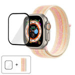 Correia de Relógio em Nylon Básica com Laço e Filme Curvo 3D, Para Apple Watch Série 40mm, Para Apple Watch Ultra 2 / 1 49mm, Para Apple Watch Série 45mm