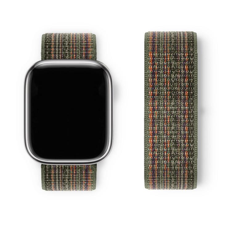 Correia de Relógio em Nylon Básica com Laço e Filme Curvo 3D, Para Apple Watch Série 41mm, Para Apple Watch Série 38mm, Para Apple Watch Série 42mm