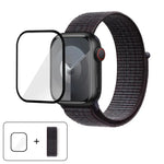 Correia de Relógio em Nylon Básica com Laço e Filme Curvo 3D, Para Apple Watch Série 41mm, Para Apple Watch Série 38mm, Para Apple Watch Série 42mm