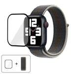 Correia de Relógio em Nylon Básica com Laço e Filme Curvo 3D, Para Apple Watch Série 41mm, Para Apple Watch Série 38mm, Para Apple Watch Série 42mm