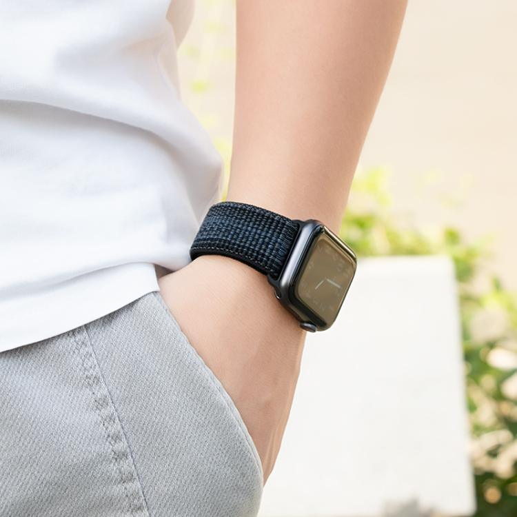 Correia de Relógio em Nylon com Laço e Filme Curvo 3D, Para Apple Watch Série 40mm, Para Apple Watch Ultra 2 / 1 49mm, Para Apple Watch Série 45mm
