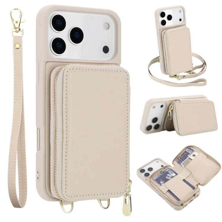Crossbody Zipper RFID Card Bag Phone Case, For iPhone 17 Pro Max, For iPhone 17 Pro, For iPhone Air, For iPhone 15 Pro Max, For iPhone 15 Pro, For iPhone 15 Plus / 14 Plus