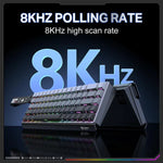 ONIKUMA G69 Teclado com Eixo Magnético com Fio e Iluminação RGB, 68 Teclas