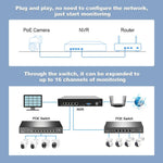 Kit Gravador de Vídeo em Rede com Câmara POE 4-Canais HD 3MP SriHome NVS005-POE030, 3MP 4-Canais