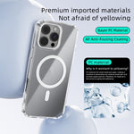 Capa transparente para telemóvel ABEEL MagSafe com anel magnético colorido anti-riscos, para iPhone 13 Pro Max, para iPhone 13 Pro, para iPhone 13