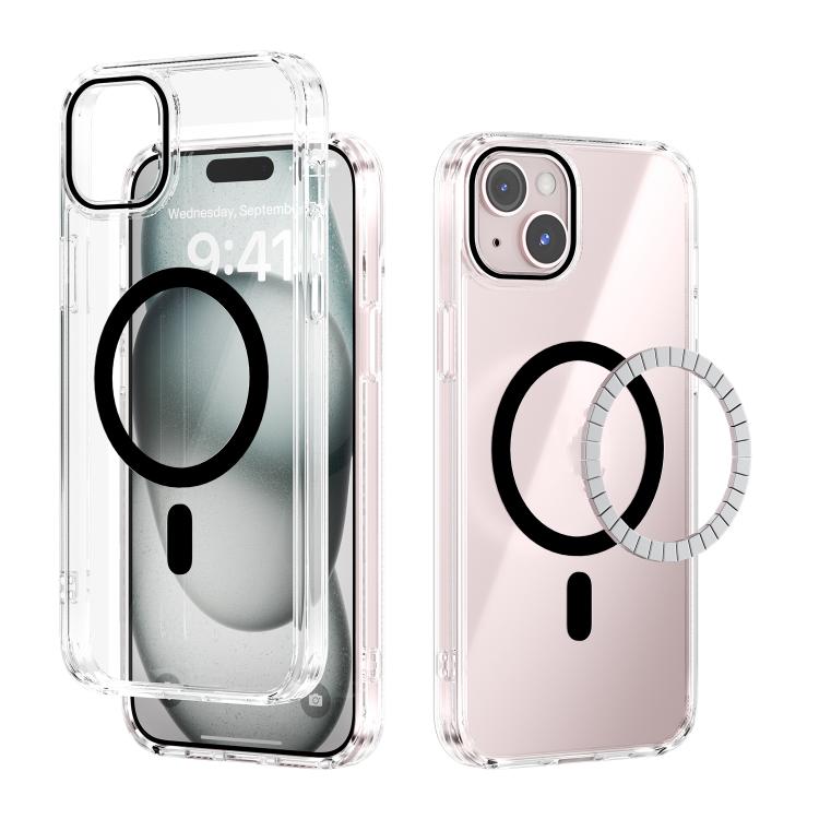Capa transparente para telemóvel ABEEL MagSafe com anel magnético colorido anti-riscos, para iPhone 13 Pro Max, para iPhone 13 Pro, para iPhone 13