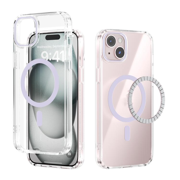 Capa transparente para telemóvel ABEEL MagSafe com anel magnético colorido anti-riscos, para iPhone 13 Pro Max, para iPhone 13 Pro, para iPhone 13