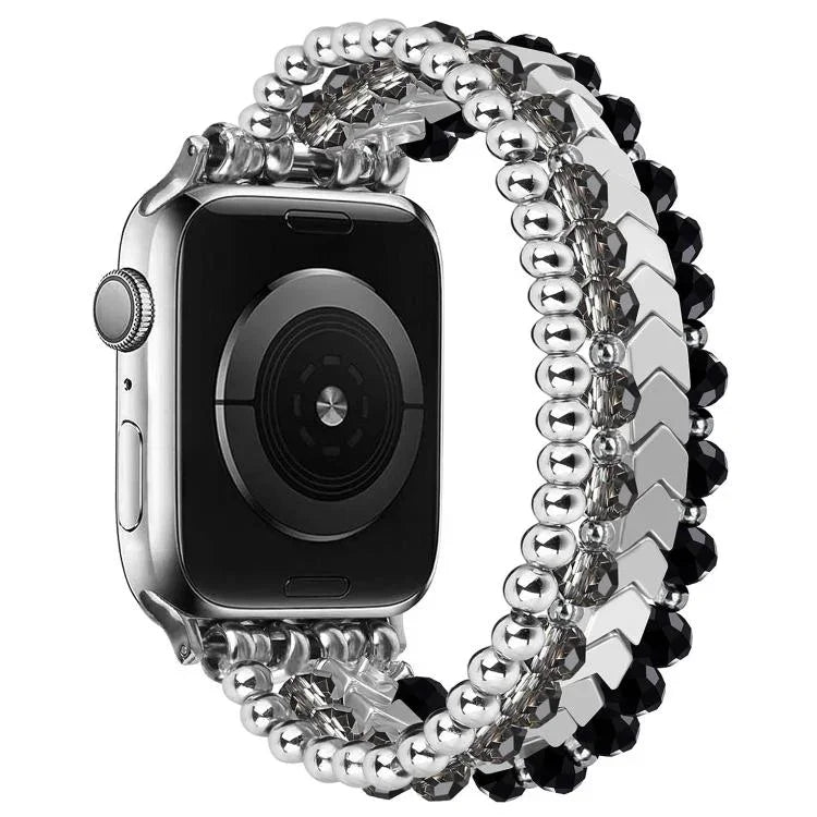 Bracelete Metálica xDfind Arrow com Contas de Cristal, Para Apple Watch 42 / 44 / 45 / 46 / 49mm, Para Apple Watch 38 / 40 / 41 / S10 42mm