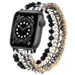 Bracelete Metálica xDfind Arrow com Contas de Cristal, Para Apple Watch 42 / 44 / 45 / 46 / 49mm, Para Apple Watch 38 / 40 / 41 / S10 42mm